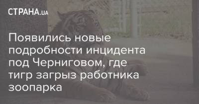 Появились новые подробности инцидента под Черниговом, где тигр загрыз работника зоопарка
