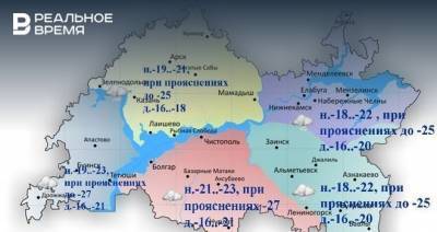 В воскресенье в Татарстане ожидается снег, слабая метель и до -27 градусов
