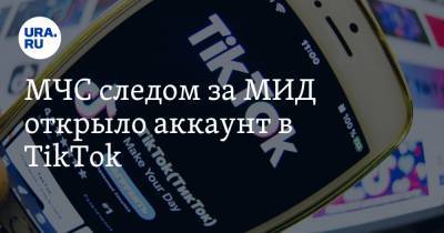 МЧС следом за МИД открыло аккаунт в TikTok
