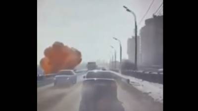 Взрыв под мостом в Иркутске попал на видео