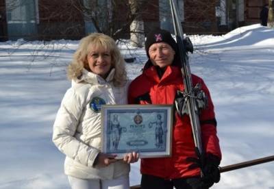 Житель Черкасс в 87 лет на лыжах установил рекорд в Буковеле