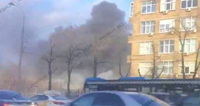 Крупный пожар вспыхнул на Варшавском шоссе