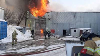 Площадь пожара на юге Москвы увеличилась в два с половиной раза