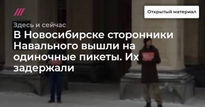 В Новосибирске сторонники Навального вышли на одиночные пикеты. Их задержали