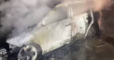 Поджог автомобиля журналиста: в сети появилось видео момента