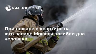 При пожаре в квартире на юго-западе Москвы погибли два человека