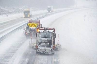 В Голландии сильная снежная буря спровоцировала транспортный коллапс