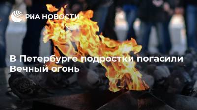 В Петербурге подростки погасили Вечный огонь