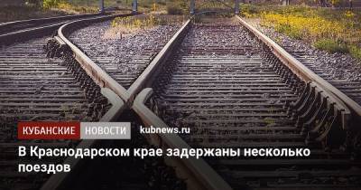 В Краснодарском крае задержаны несколько поездов