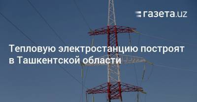Тепловую электростанцию построят в Ташкентской области