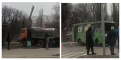 Камаз протаранил маршрутку с пассажирами в Харькове, есть пострадавшие: детали и кадры жуткой аварии