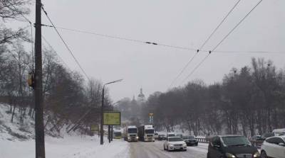 Киев закроют для грузовиков из-за снегопада