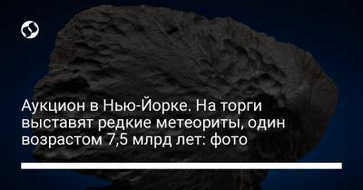 Аукцион в Нью-Йорке. На торги выставят редкие метеориты, один возрастом 7,5 млрд лет: фото