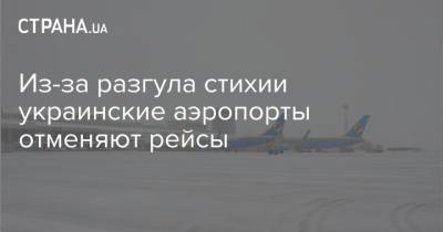 Из-за разгула стихии украинские аэропорты отменяют рейсы