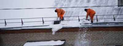 В Челябинске на уборку крыш от снега вывели более тысячи дворников