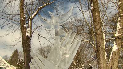 Фестиваль-конкурс ледяных и снежных скульптур открылся в Ботаническом саду