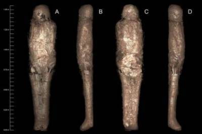 Археологи обнаружили уникальную мумию в глиняной оболочке