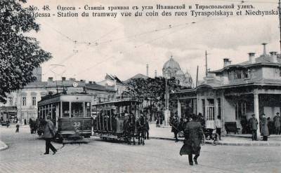 Незнакомая Одесса: встретились конка с трамваем