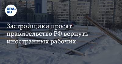 Застройщики просят правительство РФ вернуть иностранных рабочих