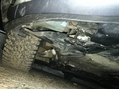 Рязанец серьёзно повредил машину из-за просевшего на дороге асфальта