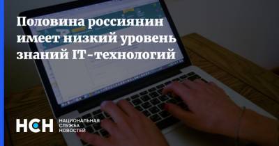 Половина россиянин имеет низкий уровень знаний IT-технологий
