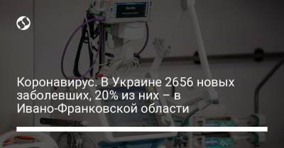 Коронавирус. В Украине 2656 новых заболевших, 20% из них – в Ивано-Франковской области