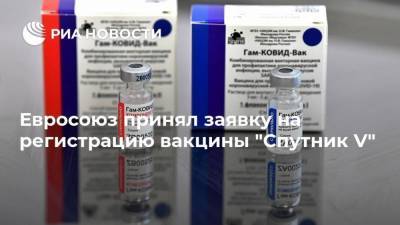 Евросоюз принял заявку на регистрацию вакцины "Спутник V"