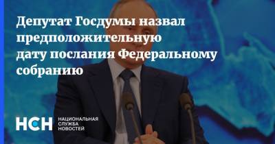 Депутат Госдумы назвал предположительную дату послания Федеральному собранию