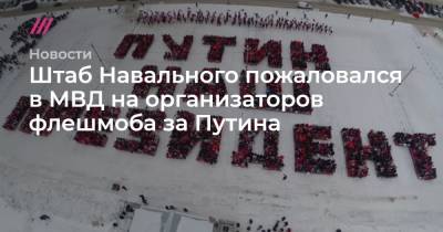 Штаб Навального пожаловался в МВД на организаторов флешмоба за Путина
