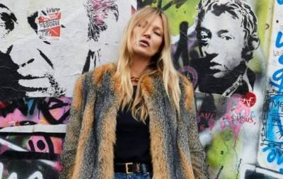 В шубе и босоножках: Кейт Мосс стала лицом новой рекламы Saint Laurent (ФОТО)