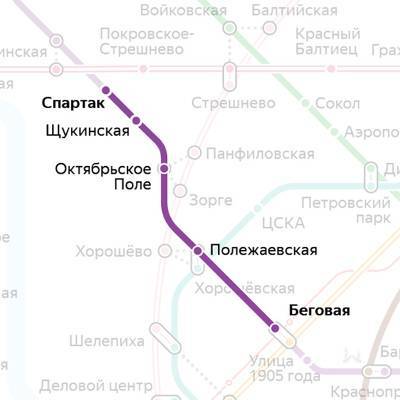 Движение поездов по фиолетовой ветке московскомого метро возвращается в график