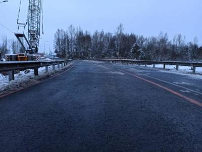 В Светогорске открыли движение по временному мосту через реку Унтерниска