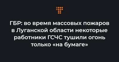 ГБР: во время массовых пожаров в Луганской области некоторые работники ГСЧС тушили огонь только «на бумаге»