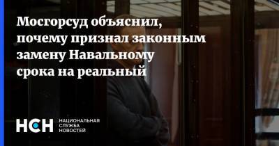 Мосгорсуд объяснил, почему признал законным замену Навальному срока на реальный
