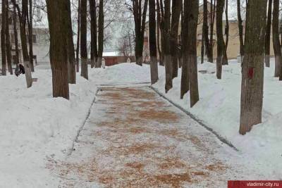 Утром 1 марта во Владимире на уборку снега и посыпку дорог выехали 11 единиц техники и 69 рабочих.