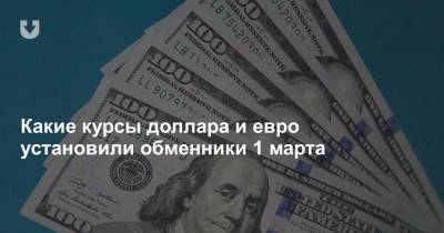 Какие курсы доллара и евро установили обменники 1 марта - news.tut.by