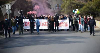 В Тбилиси оппозиционно настроенные силы устроили очередное протестное шествие