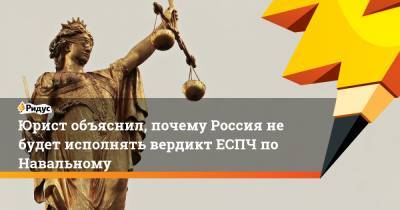 Юрист объяснил, почему Россия не будет исполнять вердикт ЕСПЧ по Навальному
