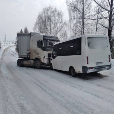 В Челябинской области девять человек пострадали при столкновении микроавтобуса и грузовика
