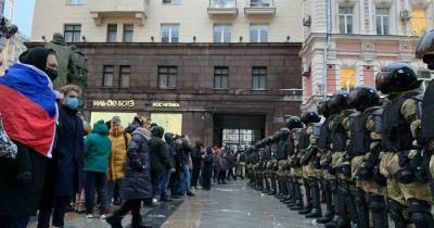 В Москве на митингах в 2021 году арестовали каждого третьего задержанного