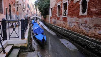 В Венеции обмелели каналы