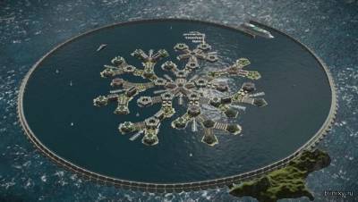 Разработан проект первого в мире города на воде в океане