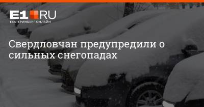 Свердловчан предупредили о сильных снегопадах
