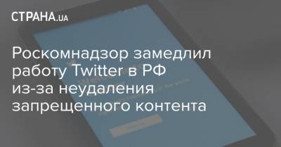 Роскомнадзор замедлил работу Twitter в РФ из-за неудаления запрещенного контента