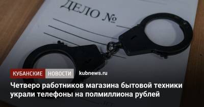 Четверо работников магазина бытовой техники украли телефоны на полмиллиона рублей