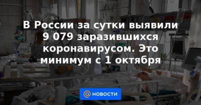 В России за сутки выявили 9 079 заразившихся коронавирусом. Это минимум с 1 октября
