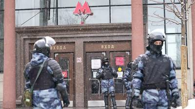 В Москве на незаконных акциях совершили 11 преступлений против полицейских