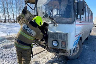 В Тульской области на трассе столкнулись два пассажирских автобуса