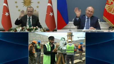 АЭС "Аккую": Путин и Эрдоган дали старт заливке "первого бетона"