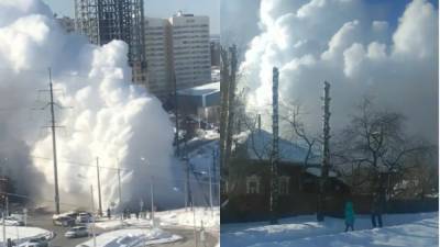 Из-под земли бьет фонтан из кипятка: в России масштабная авария на теплосети – эпическое видео